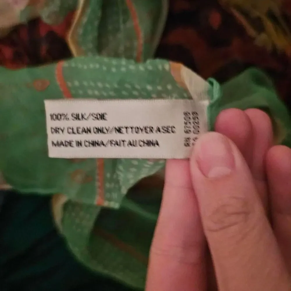 vintage y2k 2000s silk green patterned scarf